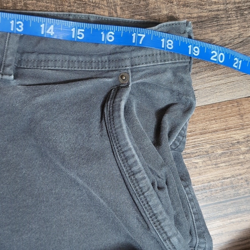 Eddie Bauer Flex Mountain Utility Pants Size 38x34 In Gray Heavyweight Canvas - Picture 11 of 12
